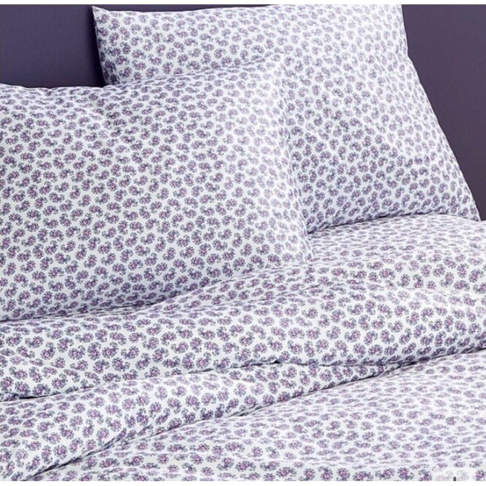 J Crew/Liberty of London Floral Paisley Duvet Cover & Sham Set-Purple & White.